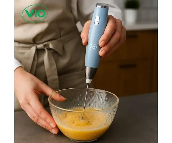 ViO K05, Акумуляторний спінювач молока 2в1, блакитний - фото 3