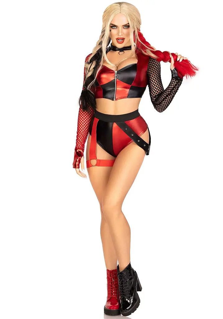 Еротичний костюм Leg Avenue Crime Spree Sweetie Costume M, топ, шорти - фото 3
