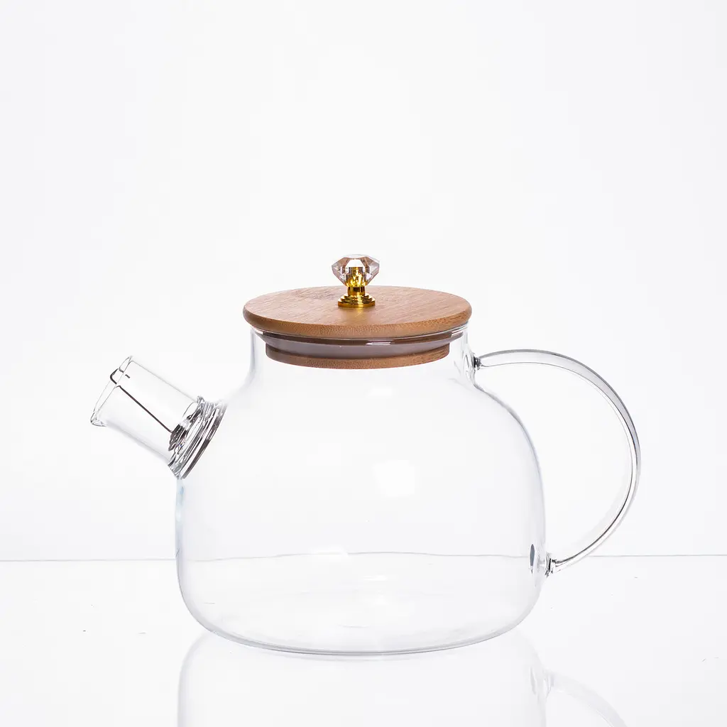 Чайный набор из толстого стекла 5 предметов на 4 персоны Yiwu 64486-24 - фото 2