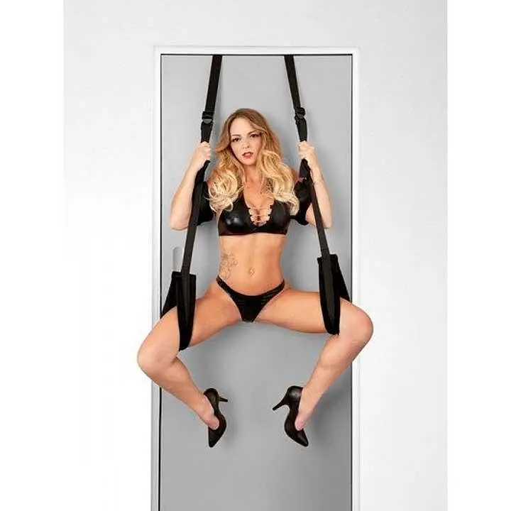Секс-гойдалка текстильна для дверей Fetish Tentation Door Straps Чорний