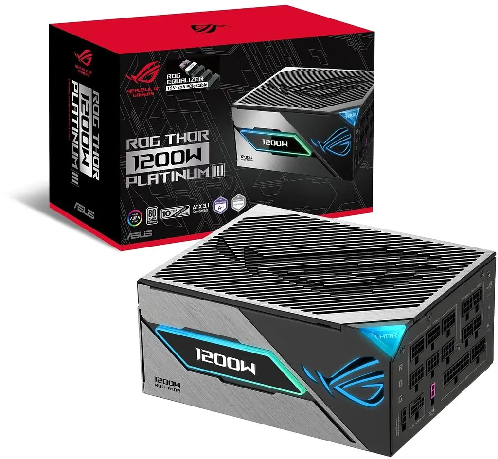 Блок живлення ASUS ROG Thor 1200W Platinum III ROG Equalizer 80+ Platinum (90YE00V7-B0NA00) Black - фото 7