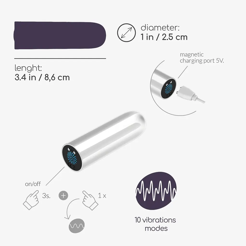 Мини-вибратор Crushious Quackers 8.6 см (белый) - фото 8
