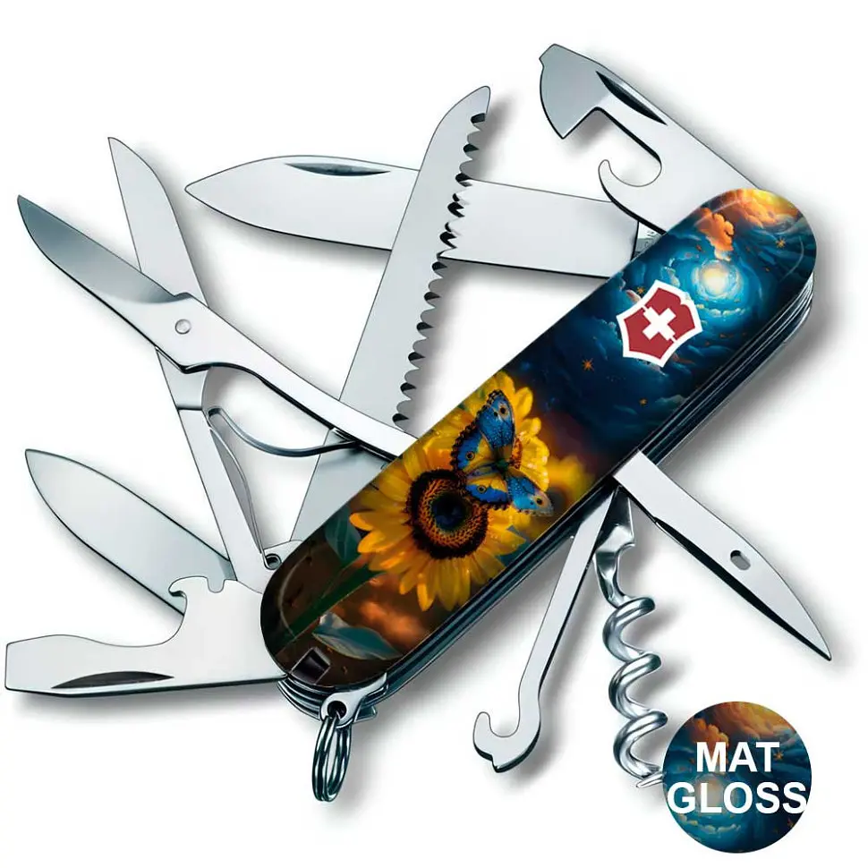 Ніж Victorinox Huntsman Ukraine 91мм,15функ ,Зоряний метелик - фото 2
