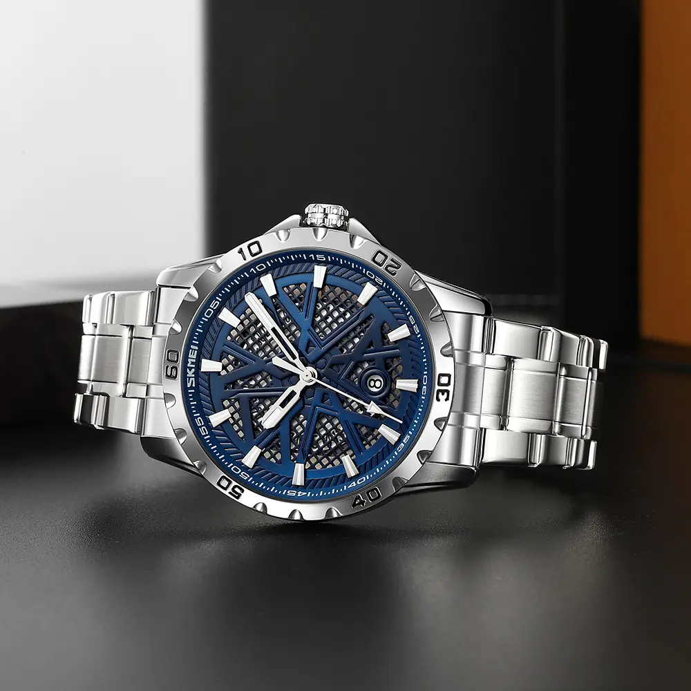 Чоловічий наручний годинник 9337SIBU Silver-Blue Skmei acs0030894 - фото 4