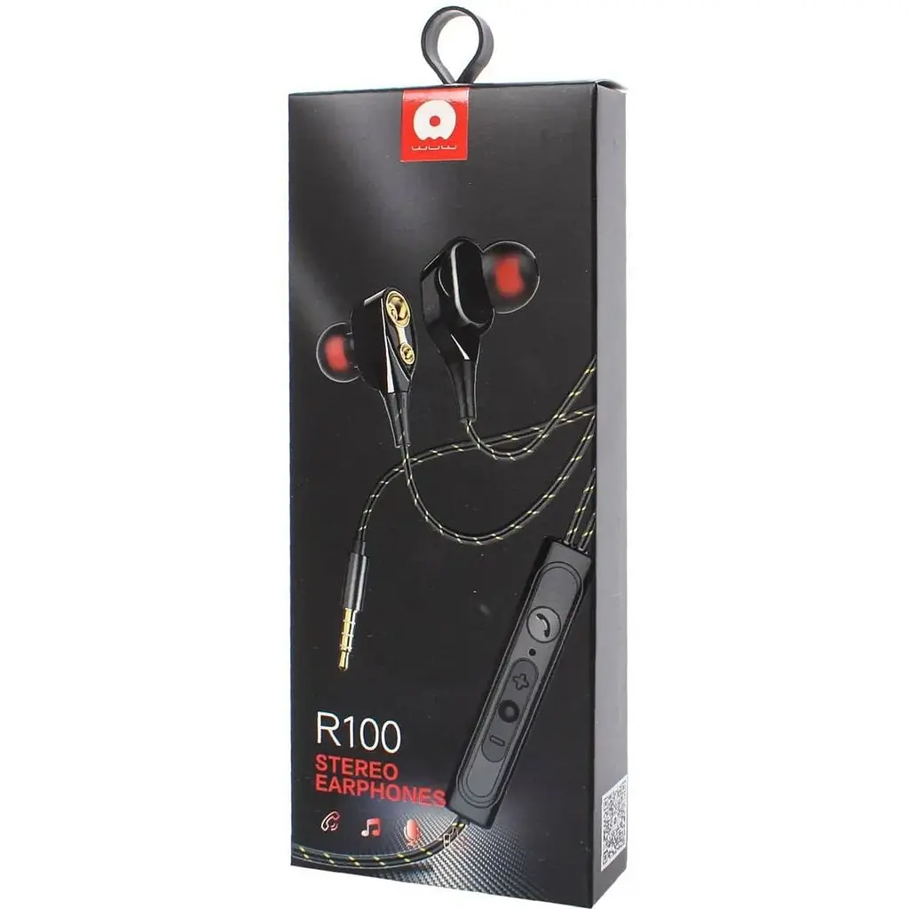 Навушники Wuw R100 провідні з пультом керування - фото 6