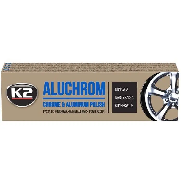 Паста для полірування хромованих деталей K2 Aluchrom 120 г - фото 2