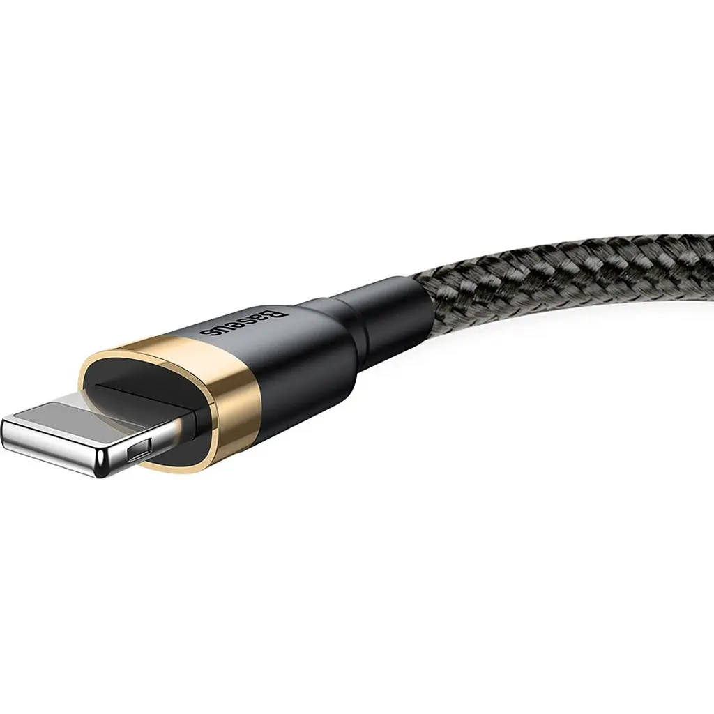 Кабель Baseus Cafule USB-A to Lightning 1m Black/Gold (CALKLF-BV1) [113815] - фото 4