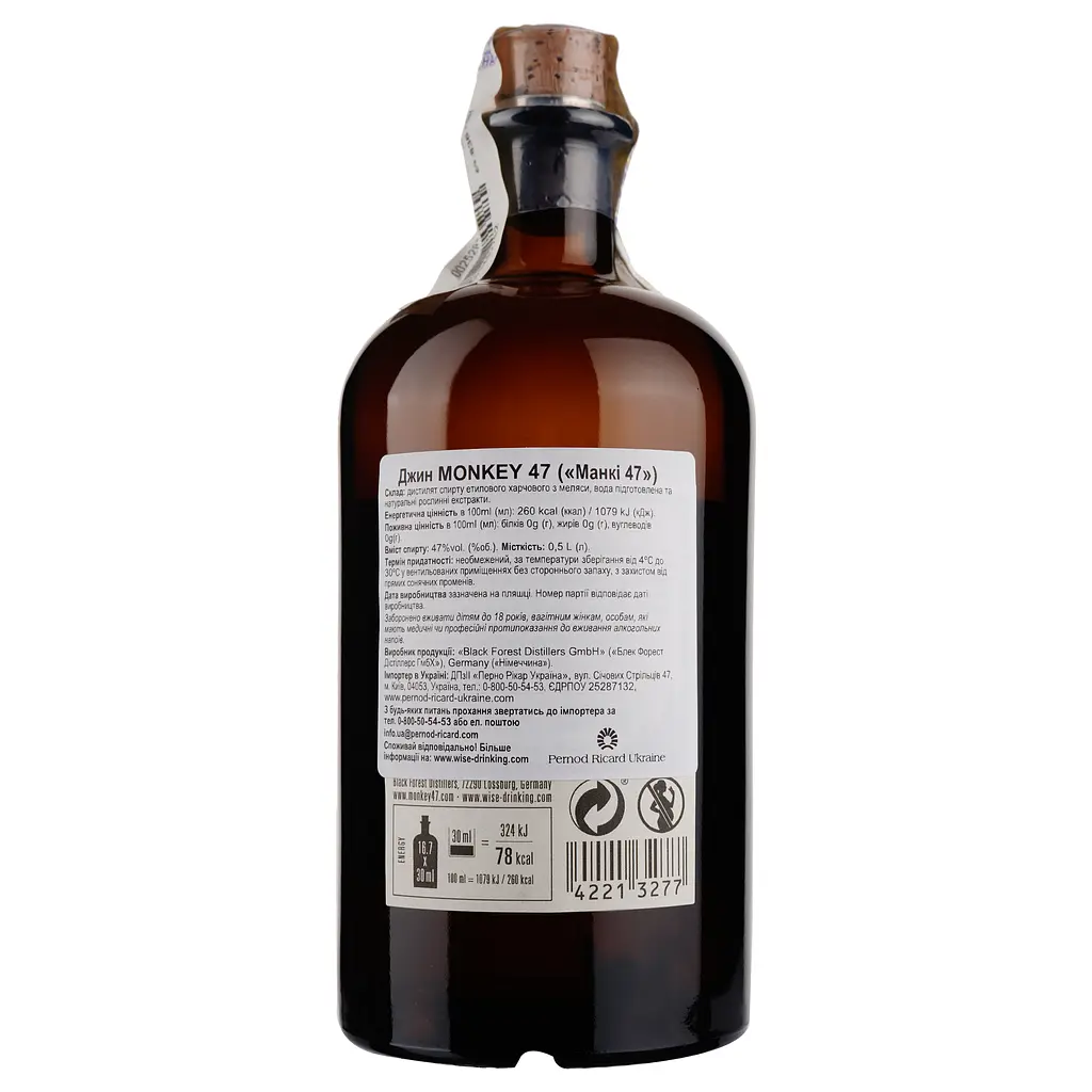 Джин Monkey 47 Schwarzwald 47% 0.5 л - фото 2