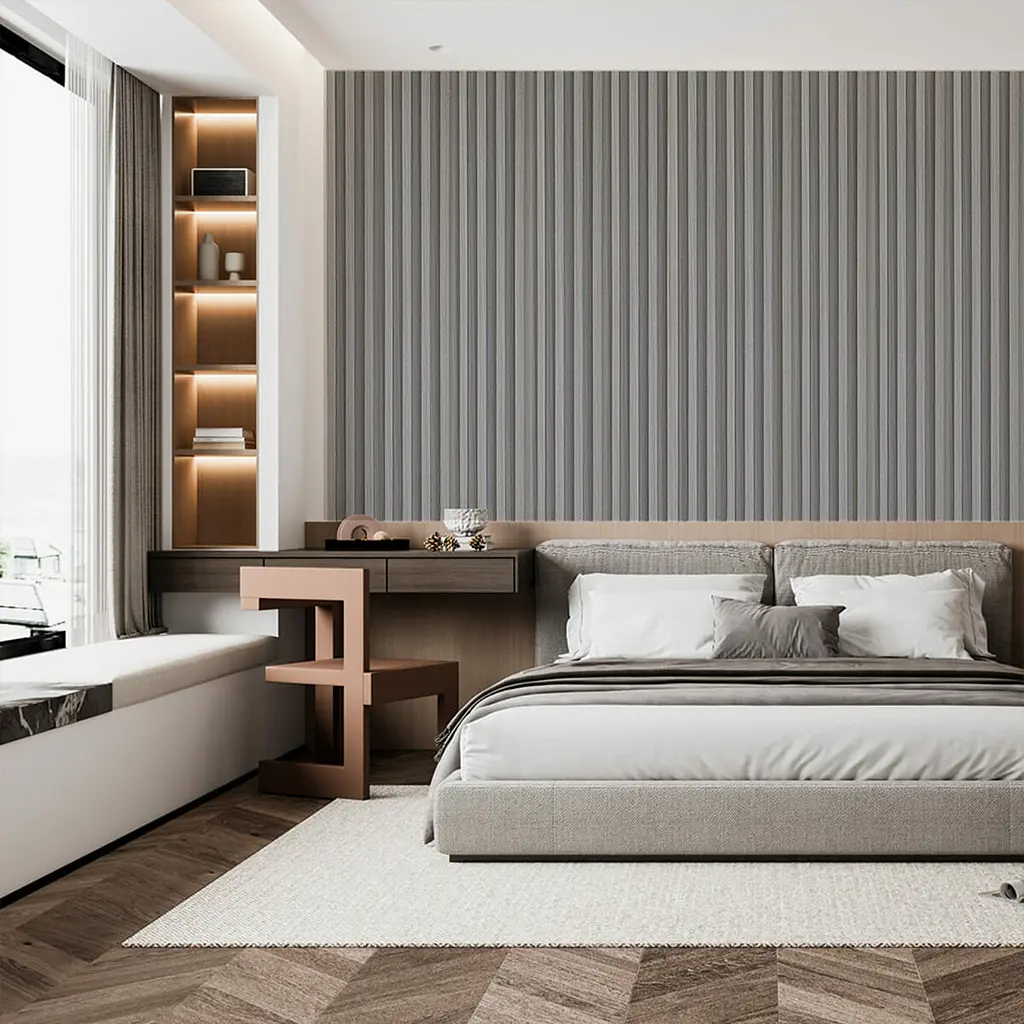 Декоративна стінова рейка Sticker Wall 160x23x3000мм (D) SW-00001528 Світло-сіра - фото 11
