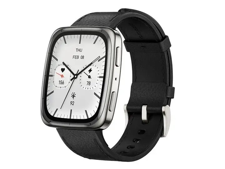 Смарт-годинник Amazfit Active 2S Premium (Active 2 Square) Чорний шкіряний ремінець (W2440GL3N) - фото 3