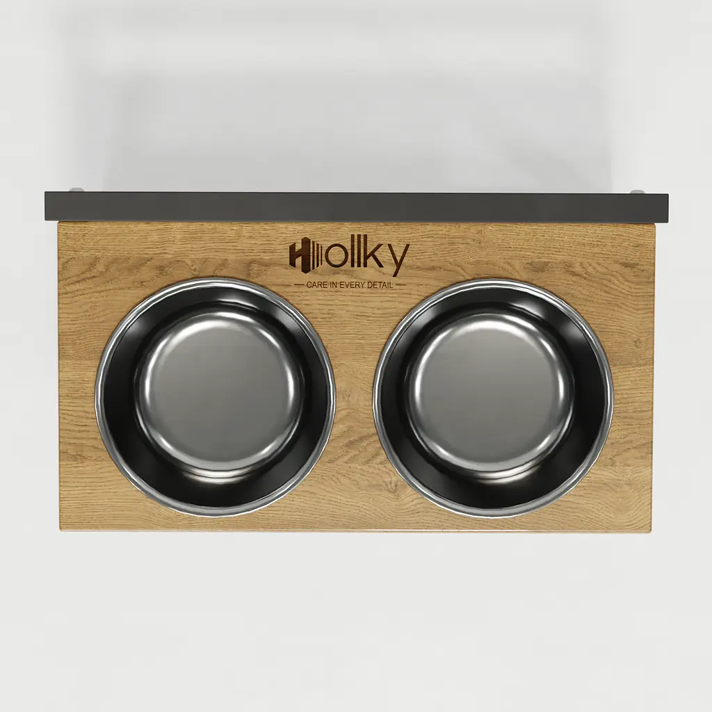 Hollky Flex M — миски на регульованій підставці для середніх собак (2 × 0.85 л) - фото 6