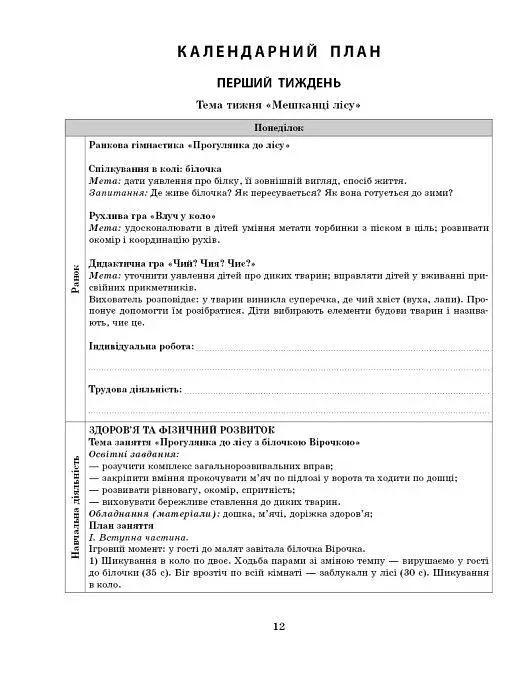 Розгорнутий календарний план. Молодший вік. Листопад. Сучасна дошкільна освіта - фото 6