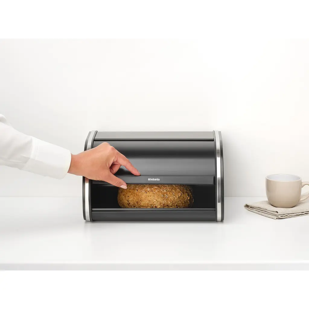 Хлібниця Brabantia Roll Top Bread Bin 17.3x31.6x26.5 см чорна (236686) - фото 6