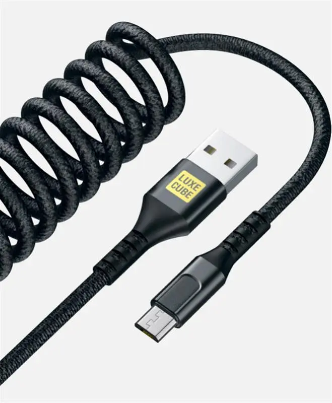 Кабель Luxe Cube Dynamic USB-micro USB, 1.5м, Black (4446689101236)