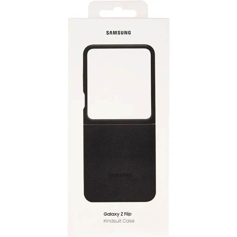 Кожаный чехол Leather Case (AAA) для Samsung Galaxy Z Flip6 Black - фото 5