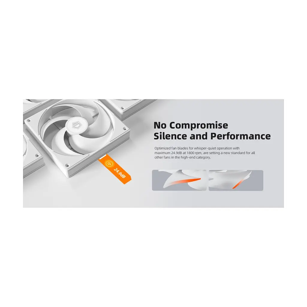 Кулер до корпусу ID-Cooling Вентилятор ID-Cooling AS-140-W Duet White (AS-140-W DUET) - фото 9