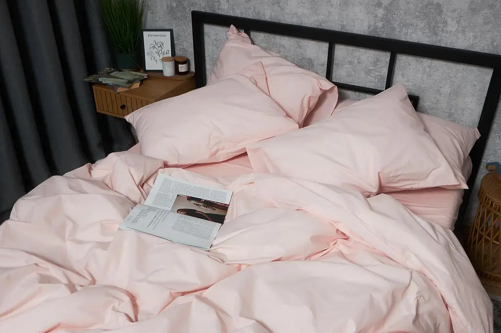Комплект постельного белья Moon&Star Бязь Gold Люкс Soft Rose Полуторный Евро 160х220 наволочки 2х70х70 - фото 8