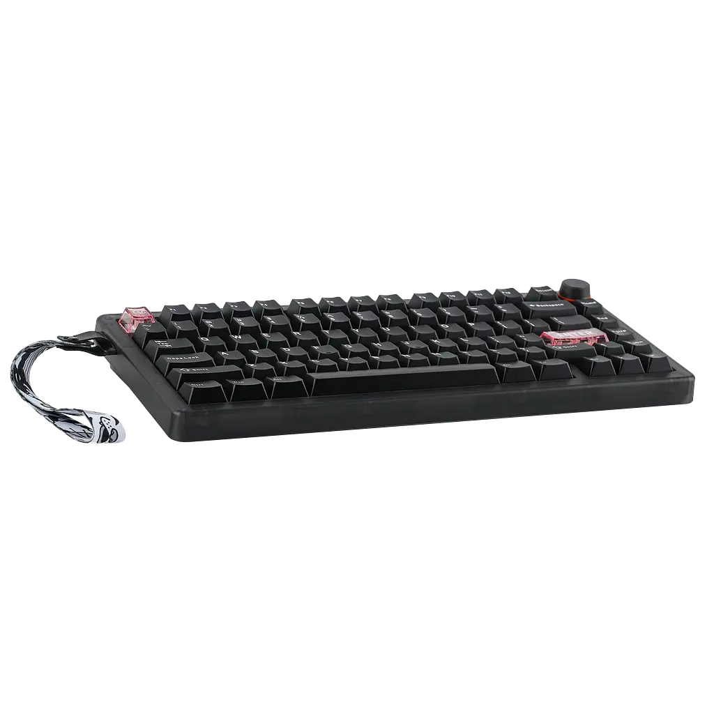 Игровая беспроводная механическая клавиатура CIDOO QK75 / Три режима подключения / CIDOO Pearl White Switch / Black - фото 7