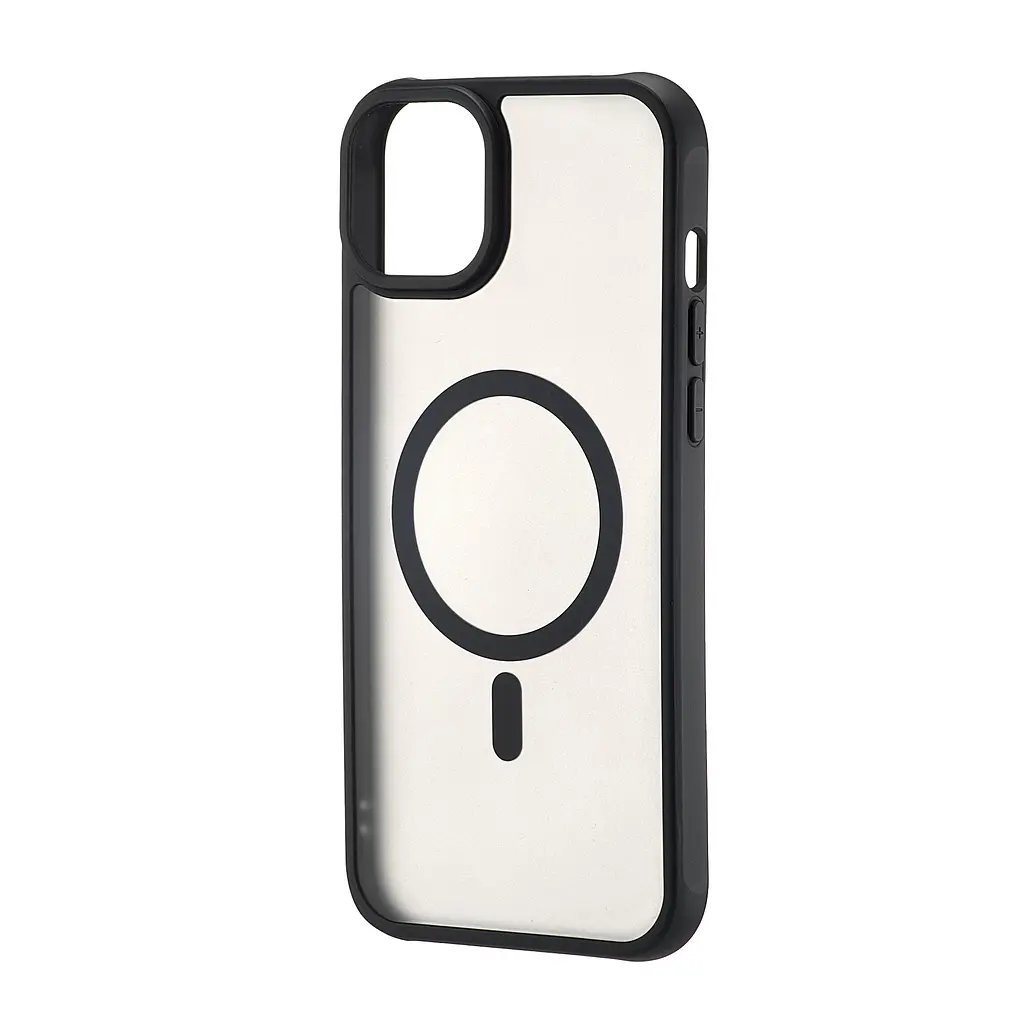 Чохол Silicone Matte Case with MagSafe iPhone 15 Plus Black