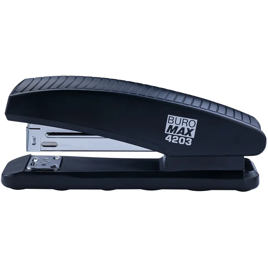 Степлер Buromax пластиковый №24/6, 26/6, 20 листов черный (BM.4203-01) - фото 1