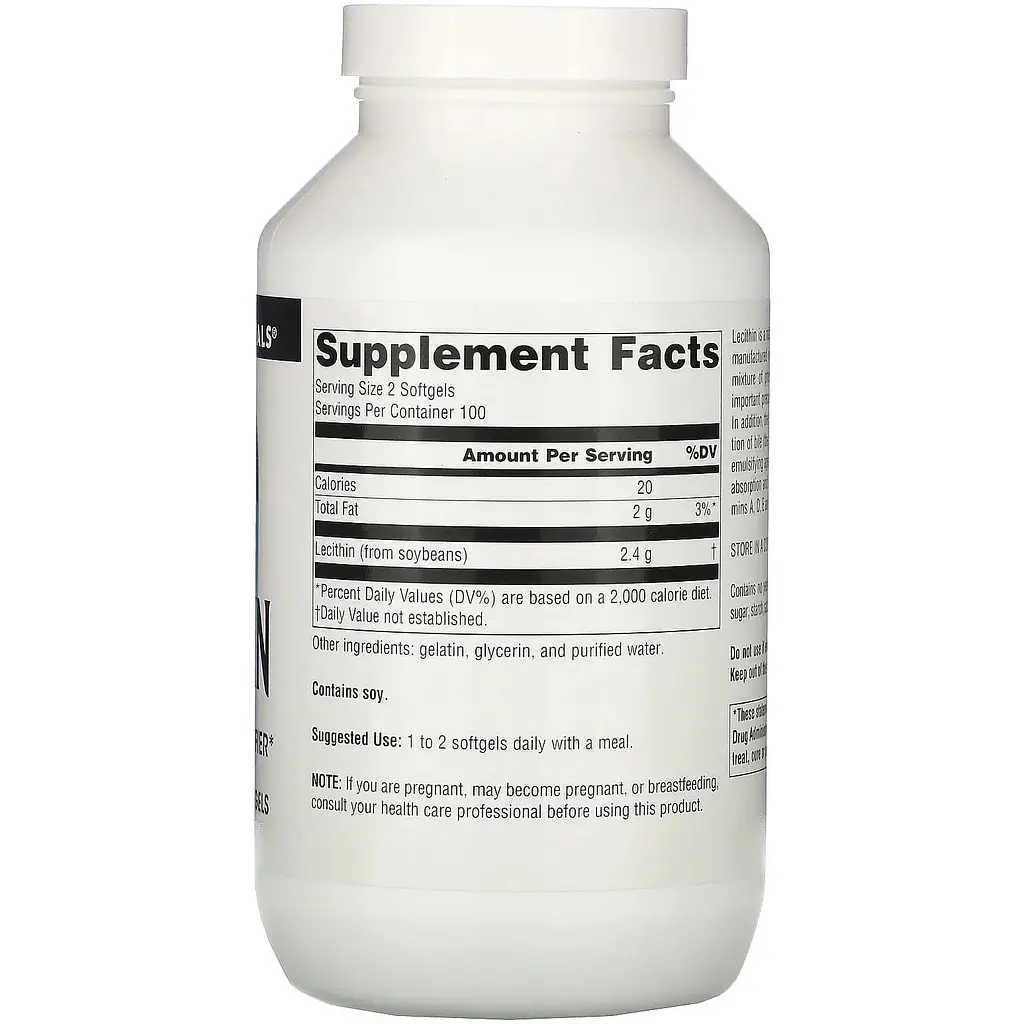 Лецитин Source Naturals Lecithin 1200 мг 200 капсул - фото 2