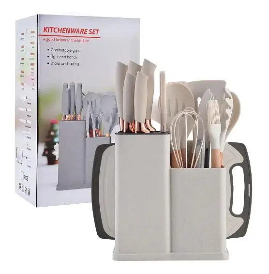 Набір кухонного приладдя A-plus Kitchenware Set з дощечкою Білий - фото 8