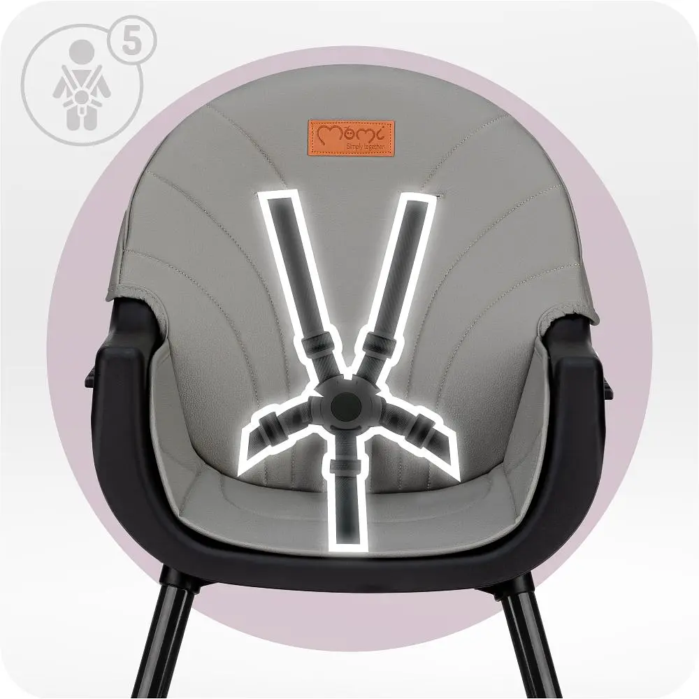 Стільчик для годування MoMi Reki 2 в 1 Black (KRKA00033) - фото 4