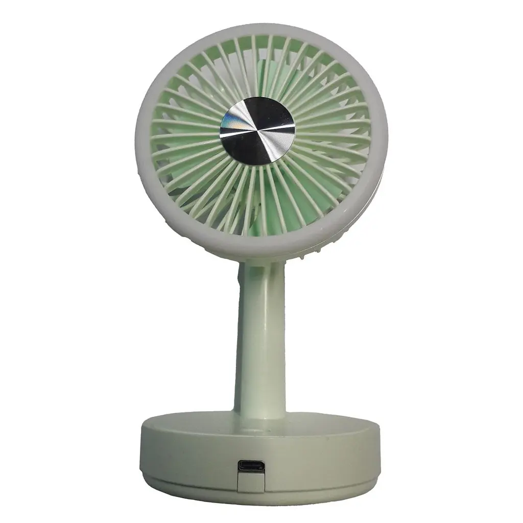 Акумуляторний вентилятор Table Mini Fan Салатовий, настільний мінівентилятор — портативний - фото 3