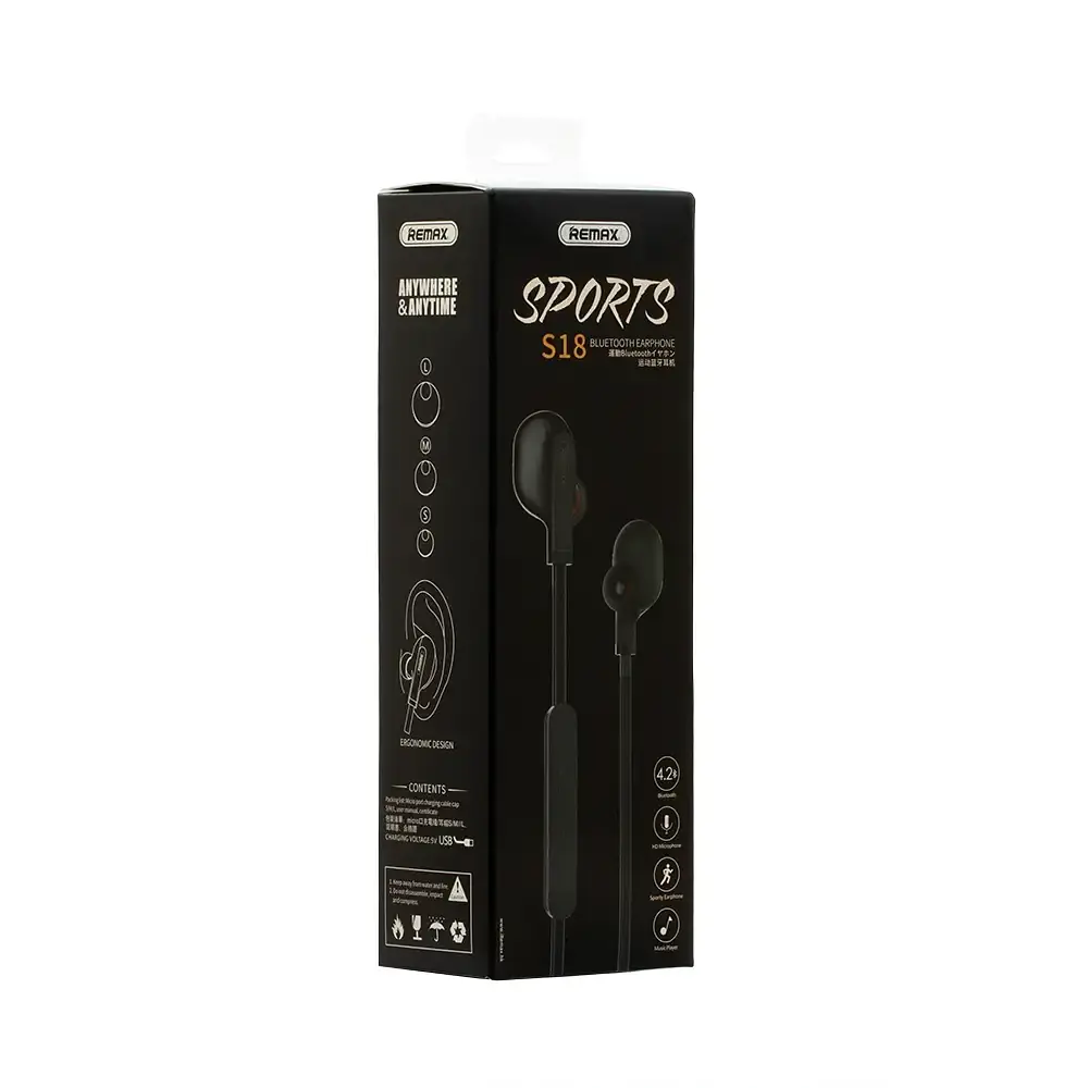 Bluetooth stereo гарнитура Remax RB-S18 black - фото 7
