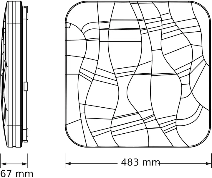 Osram Світильник накладний CEILING PAVO 480мм Square 72Вт 4000K - фото 3