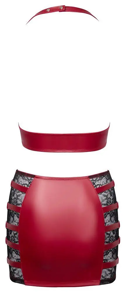 Комплект Cottelli Party Top Skirt M (червоний) - фото 6