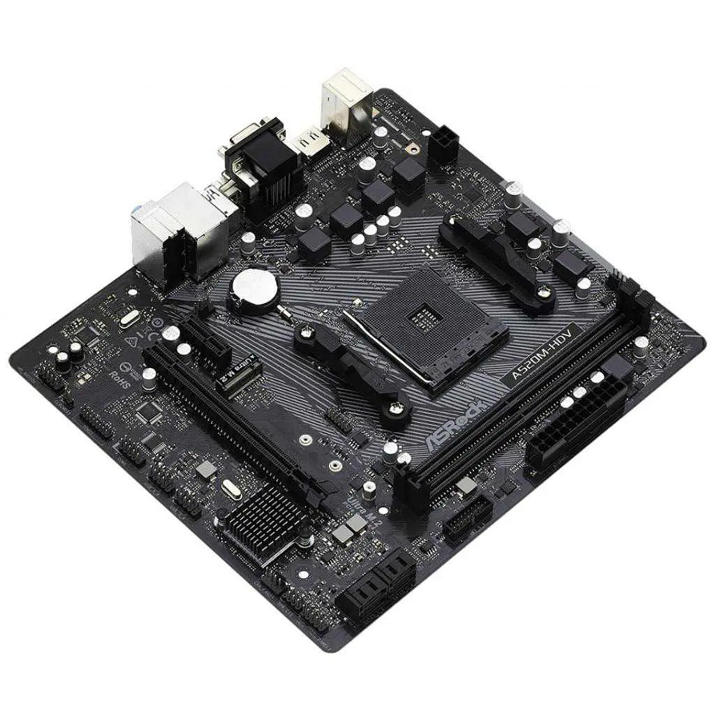 Материнська плата ASRock A520M-HDV (A520M-HDV) (Socket AM4, AMD A520, Micro-ATX) - фото 2