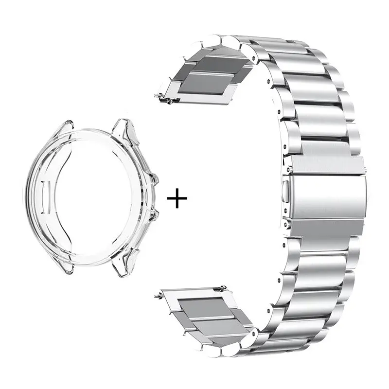 Комплект Tamister для годинника Xiaomi Watch 2Pro (бампер прозорий + ремінець Rolex design 22 мм сріблястий) - фото 2