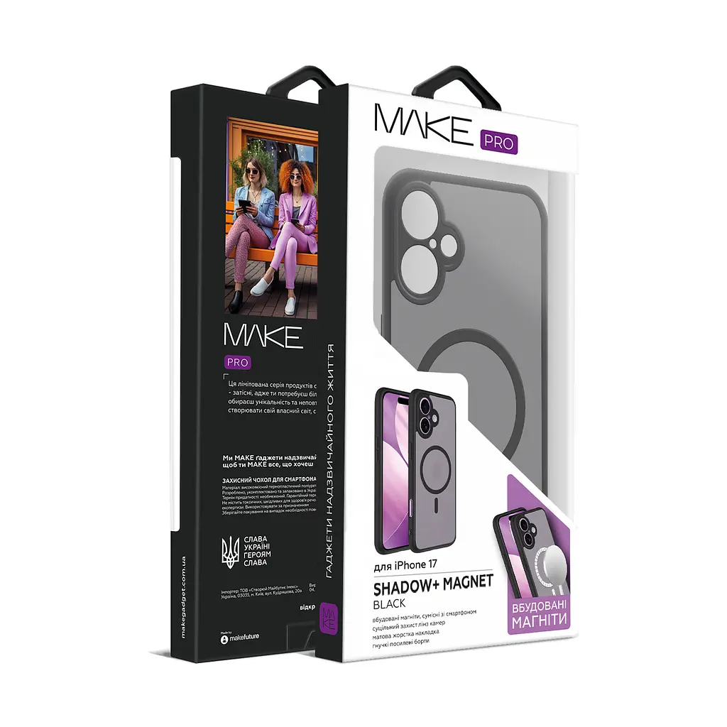 Чохол MAKE Apple iPhone 17 Shadow+ Magnet Black - фото 2