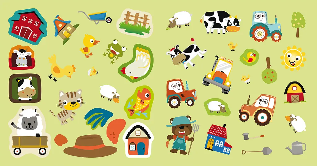 Розмальовка Кристал Бук Ферма та її мешканці, з алікаціями та завданнями, 40 наліпок, 16 сторінок (F00026153) - фото 3