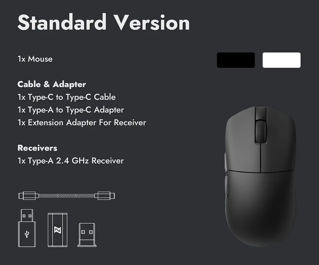 Миша Lemokey G1 8K Wireless White (G1-A2) - фото 3