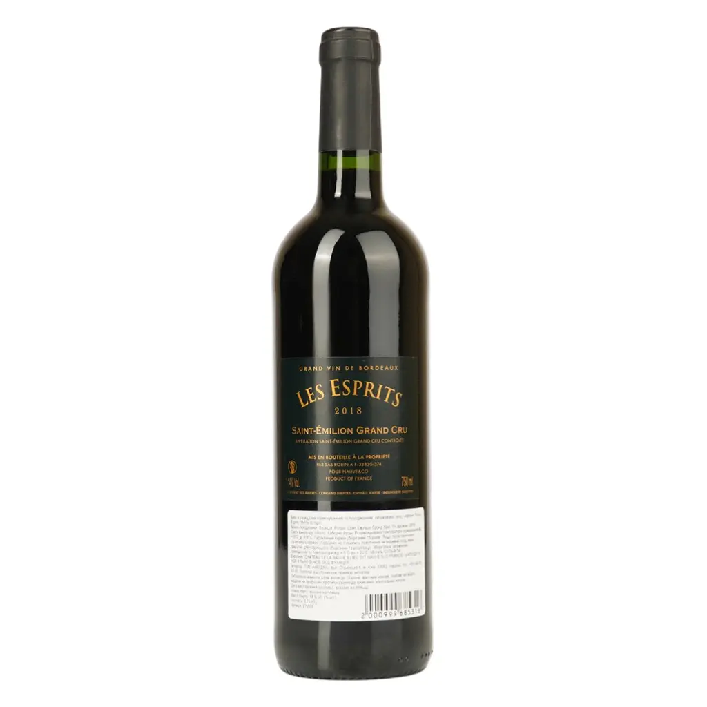 Вино Les Esprits 2018 AOP Saint-Emilion Grand Cru червоне сухе 0.75 л  - фото 4