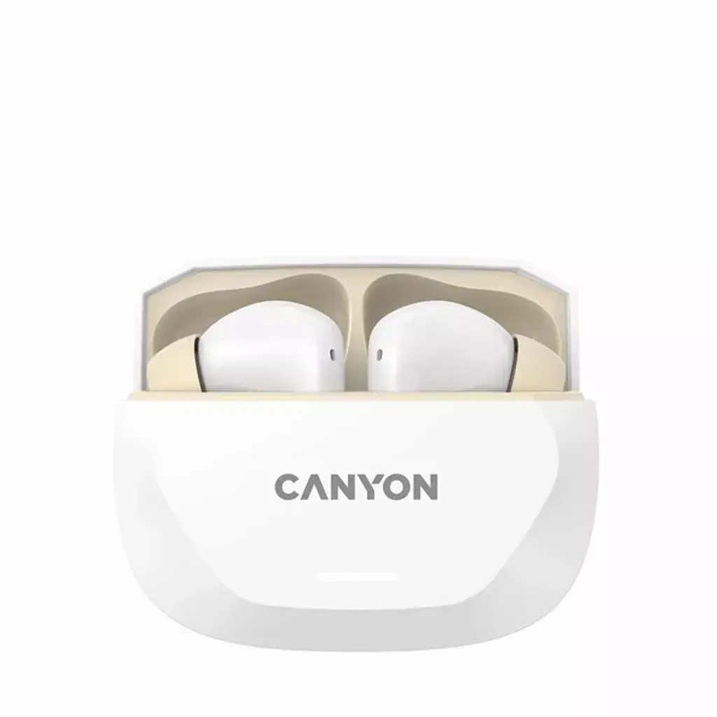 Навушники Canyon Hexagon 7 TWS ANC+ENC Wireless Charge White/Beige (CNS-TWS7WB) - фото 2