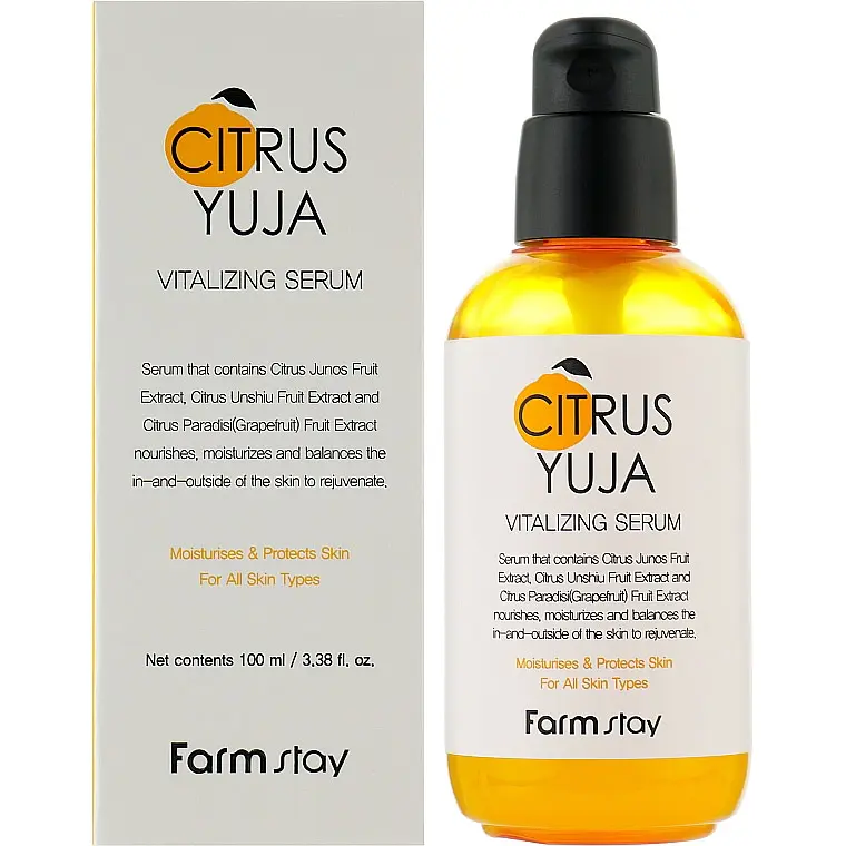 Сыворотка для лица FarmStay Citrus Yuja Vitalizing Serum с вытяжкой юдзу 100 мл - фото 2
