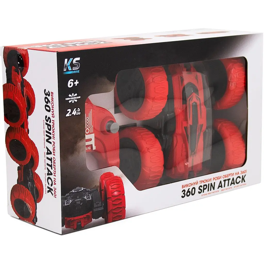 Автомобіль KS Drive на р/к трюковий 2.4Ghz чорний з червоним (STURBWB) - фото 12