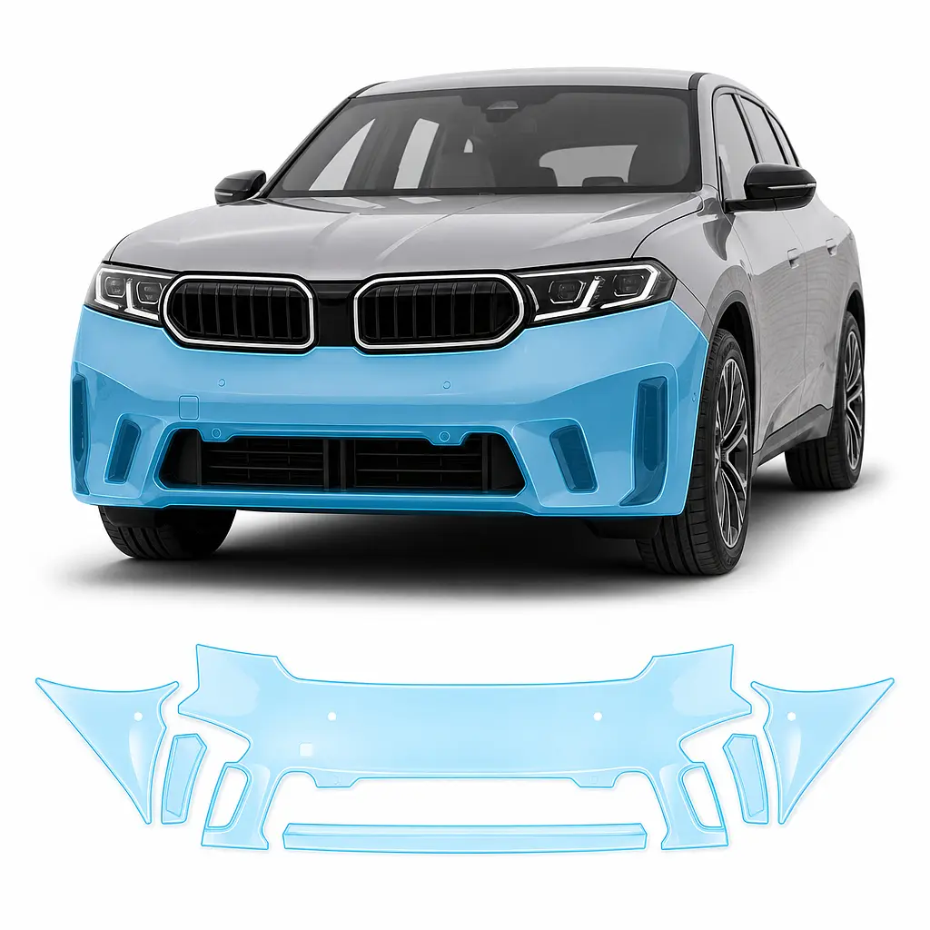 Антигравійна захисна бронеплівка за лекалами для BMW iX3 NA5 2025- передній бампер