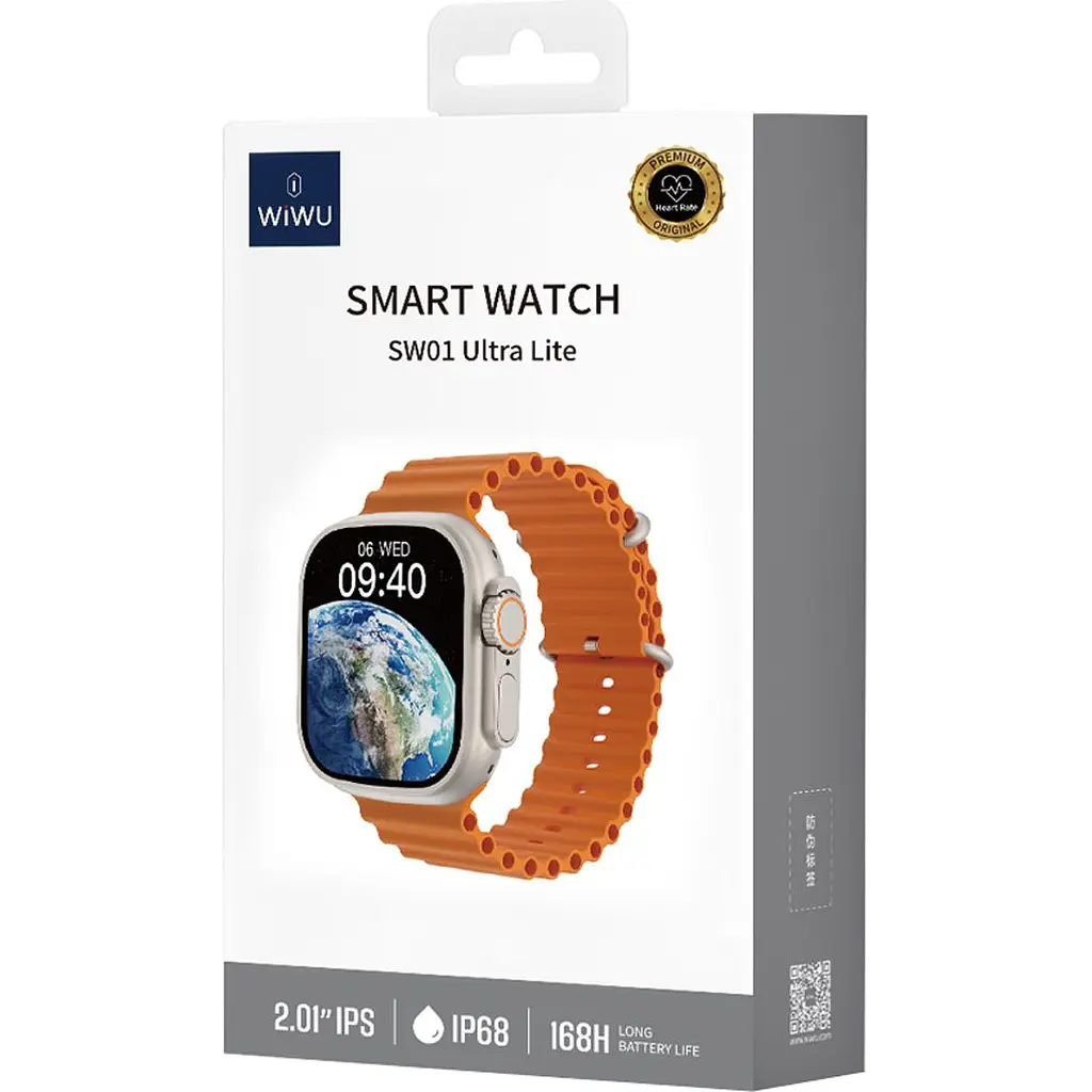 Смарт-годинник WiWU SW01 Ultra Lite Silver (6976975614983) [169515] - фото 10