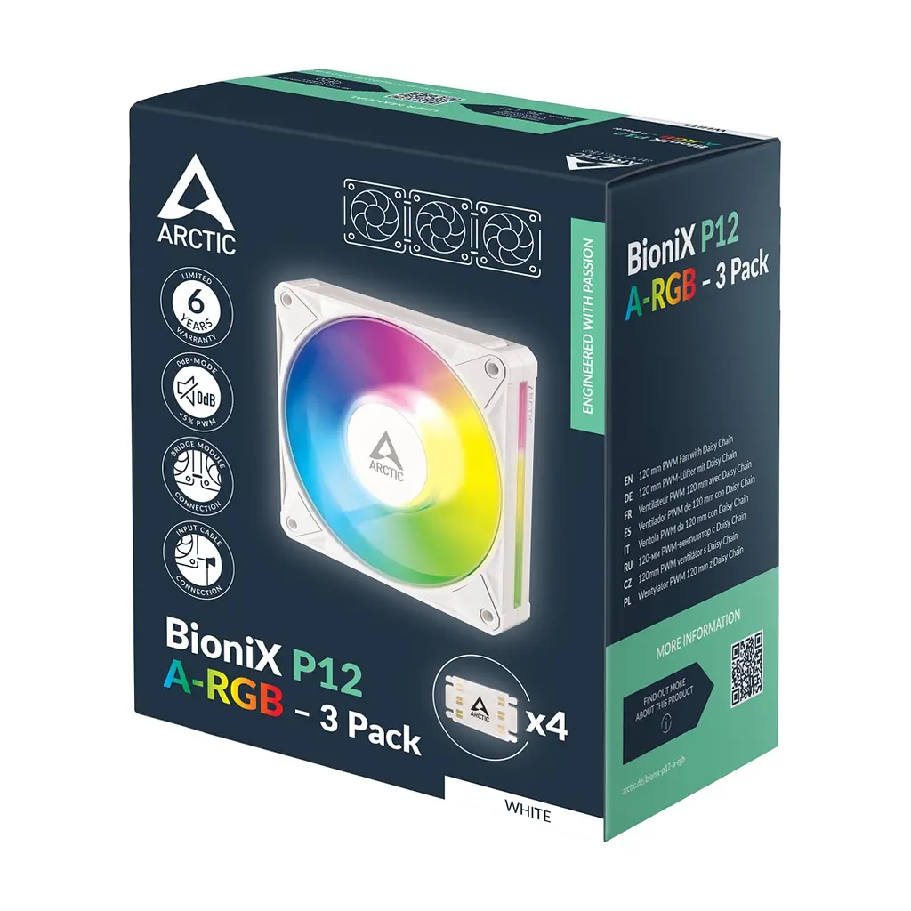Кулер до корпусу Arctic BioniX P12 A-RGB 3-P (ACFAN00338A) - фото 2