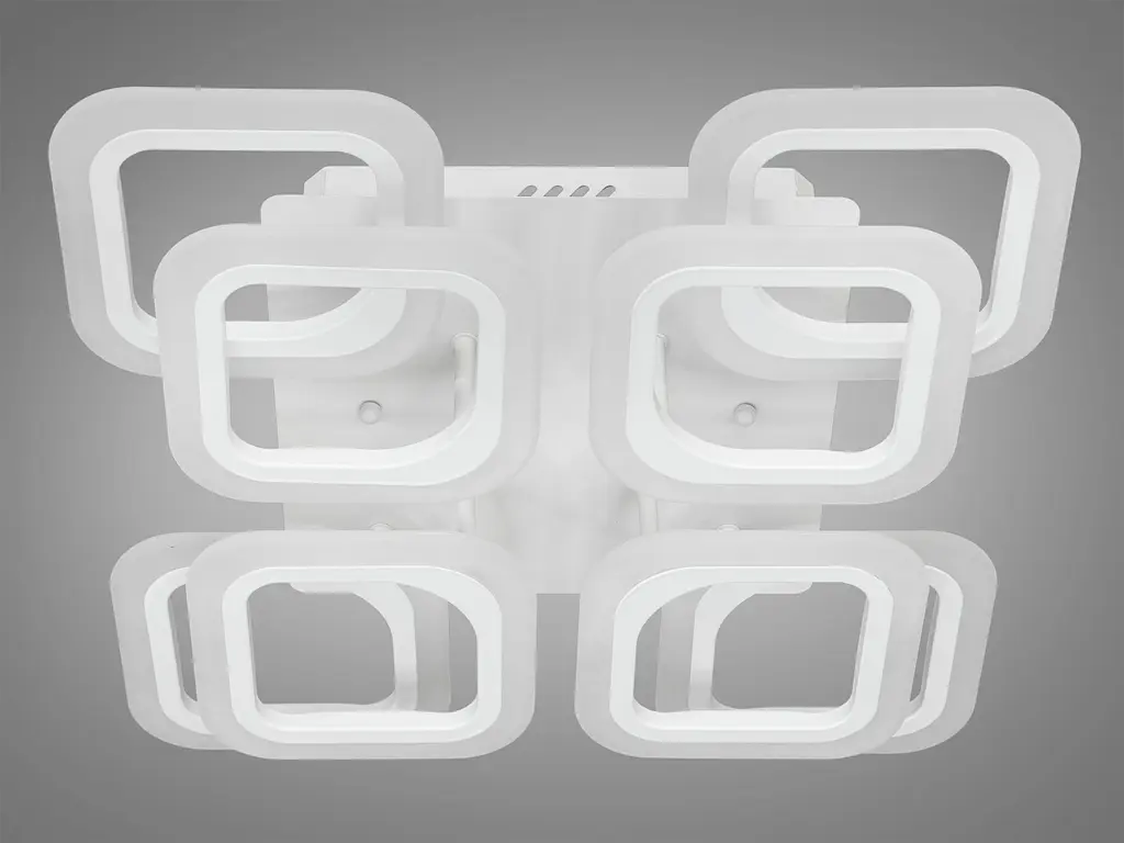 Стельова LED люстра на пульту з димером, 120W, біла - фото 4