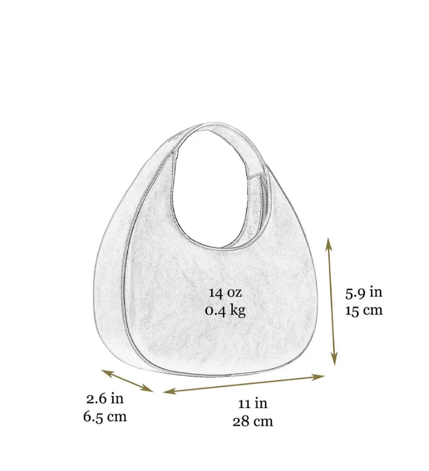 Кожаная сумка-полумесяц Time Resistance 28х15х6.5 см sum0028633 - фото 10