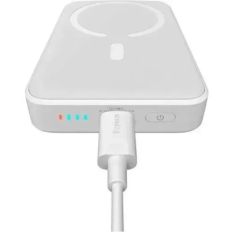 Портативна батарея Powerbank Powerbank Baseus Magnetic Mini Wireless Quick Charging 10000 mAh 30 W PPCX110202 White - фото 5