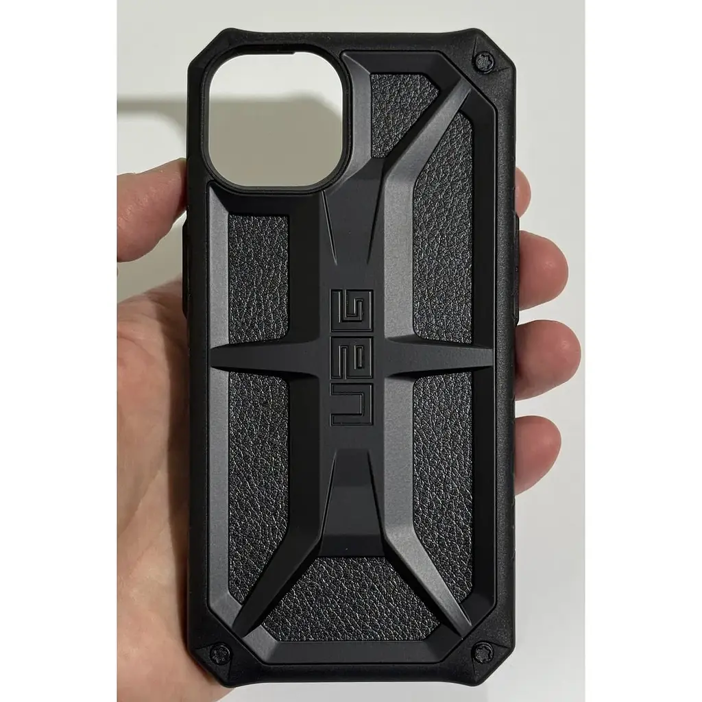 Оригинальный противоударный чехол UAG Monarch для iPhone 13 / iPhone 14 (6.1") Black Leather (113171114040) - фото 4