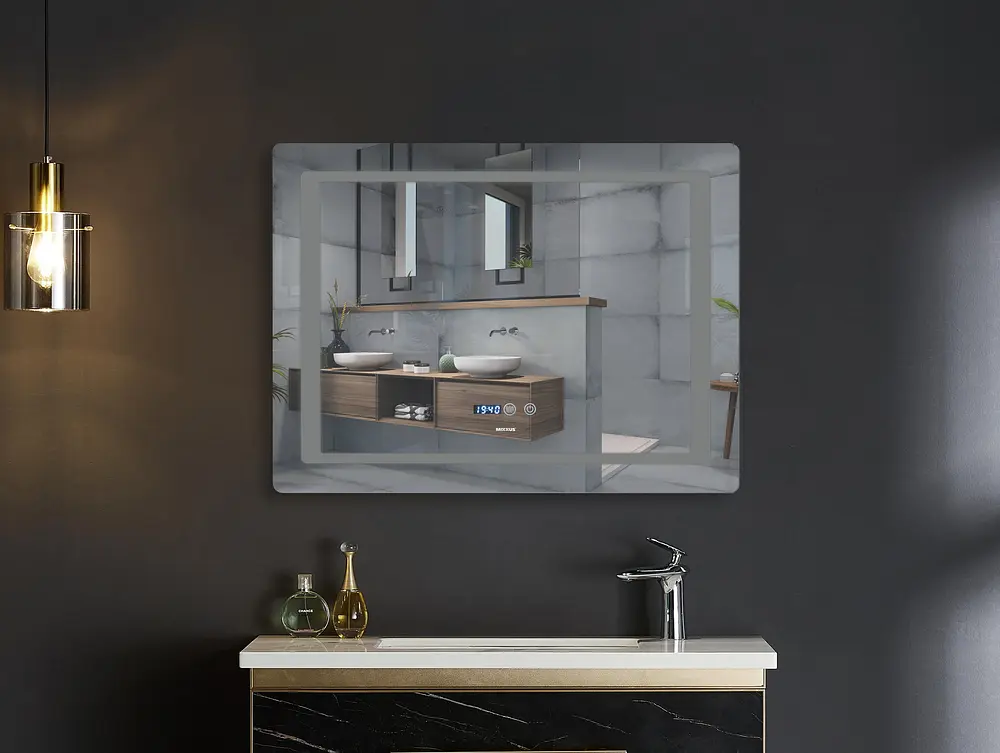 Дзеркало Mixxus Style MR03-70x50 (годинник, LED-підсвічування, антизапотівання) MI6006 - фото 4