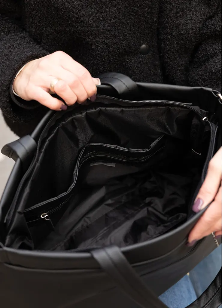 Сумка Sambag Shopper Tote QRS чорний 42 х 34 х 14 см (93383001) - фото 8
