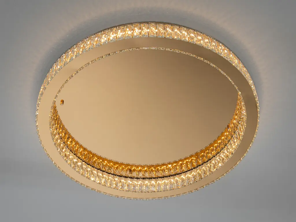 Стельова LED люстра Diasha 587/800G 100W до 22 м2 колір золото - фото 3